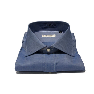 Blue Oxford Cutaway Collar Shirt