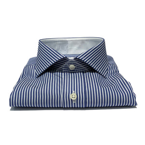 Blue and Fine White Cotton Shirt