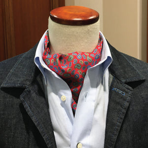 Red and small paisley cravat