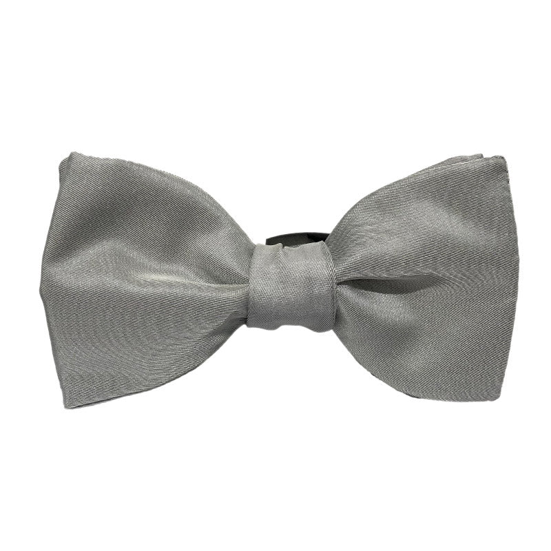 Grey Silk Bow Tie
