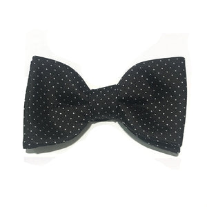 Navy Blue and White Pin Spot bow Tie