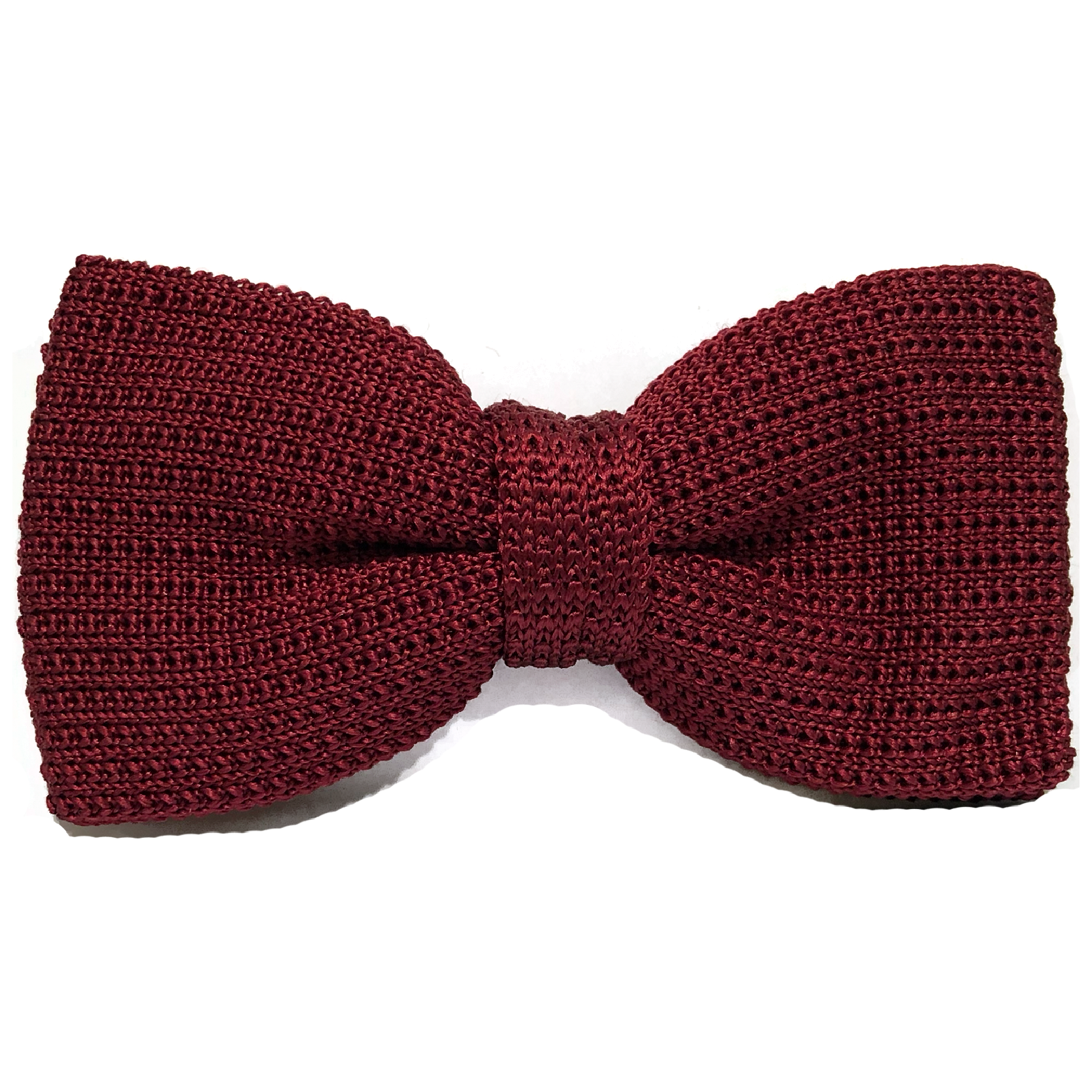 Silk Knitted Bow Tie Burgundy
