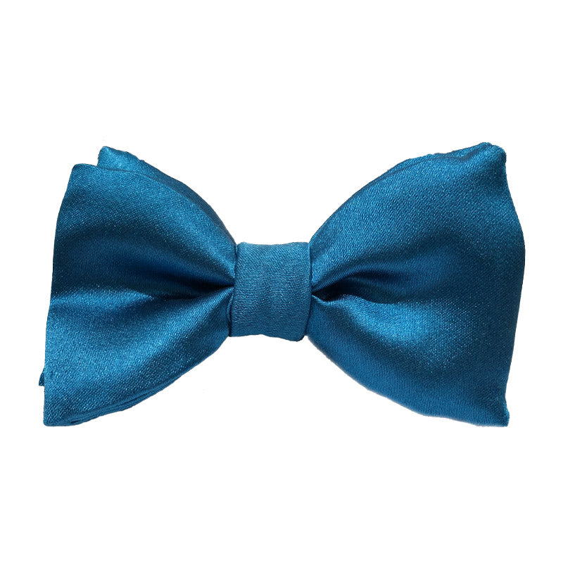 Teal Blue Silk Bow Tie