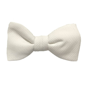 White Marcella Cotton Bow Tie