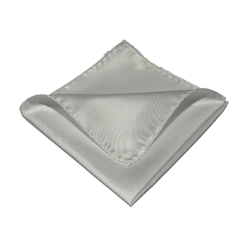 White Silk Pocket Handkerchief